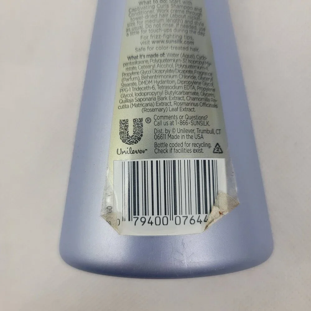 SUNSILK Captivating Curls Styling Creme 5 oz Used